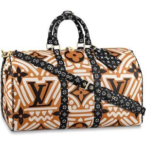 Louis Vuitton Keepall Bandouliere 45 Crafty Brown Monogram Weekend Travel Bag